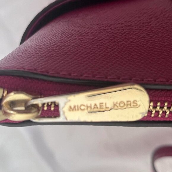 🎉HP🎉Michael kors Charlotte purse tote deep pink with dust bag EUC - Picture 13 of 14